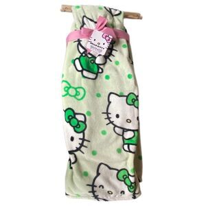 Kitty Green St. Patrick’s Day Blanket with Polka Dots and Bows